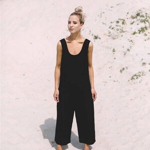 Linenfox Black Hai Jumpsuit